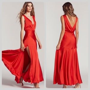 Free People Fame and Partners Red Essie Maci Dress